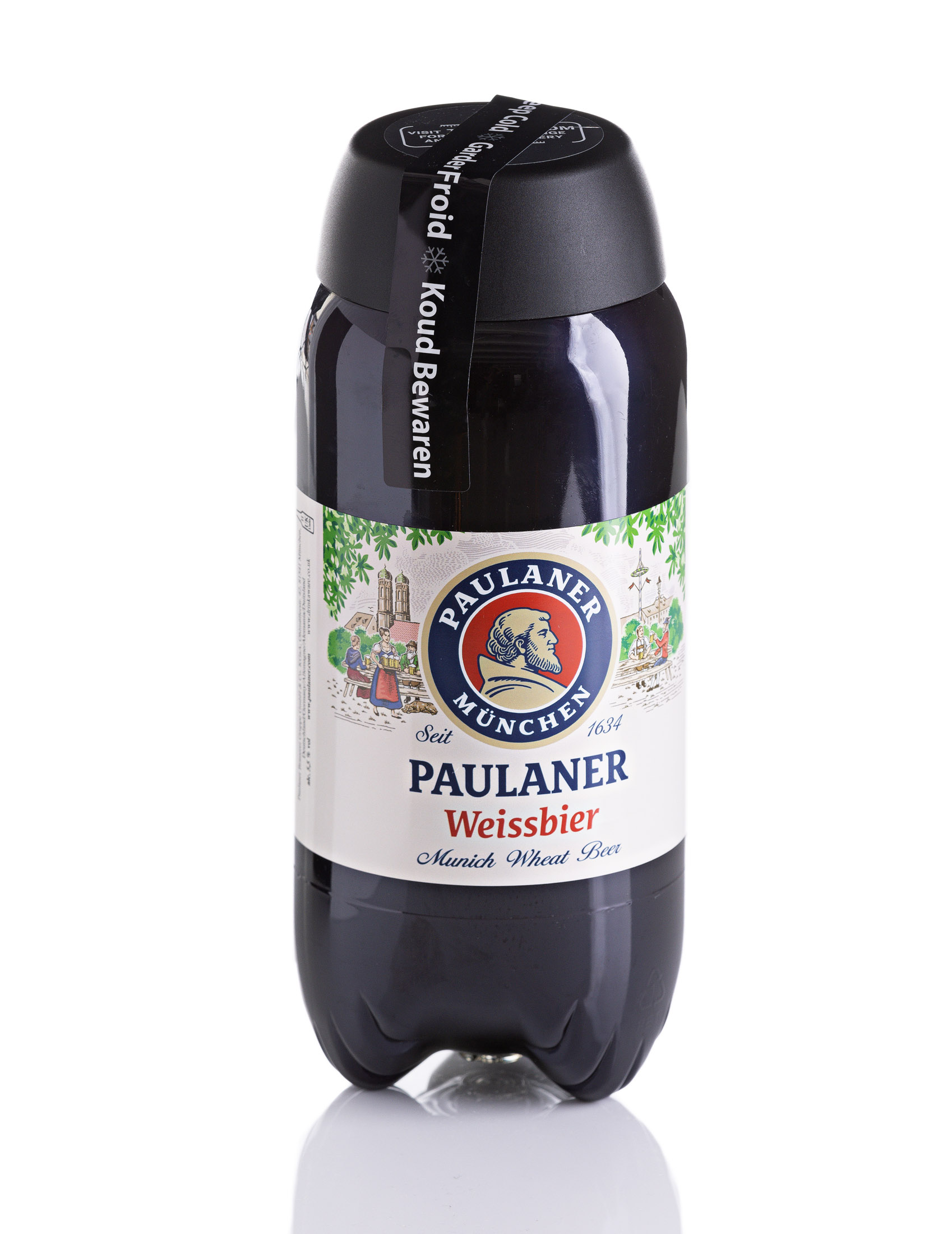 Sluitzegel op fles Paulaner Weissbier