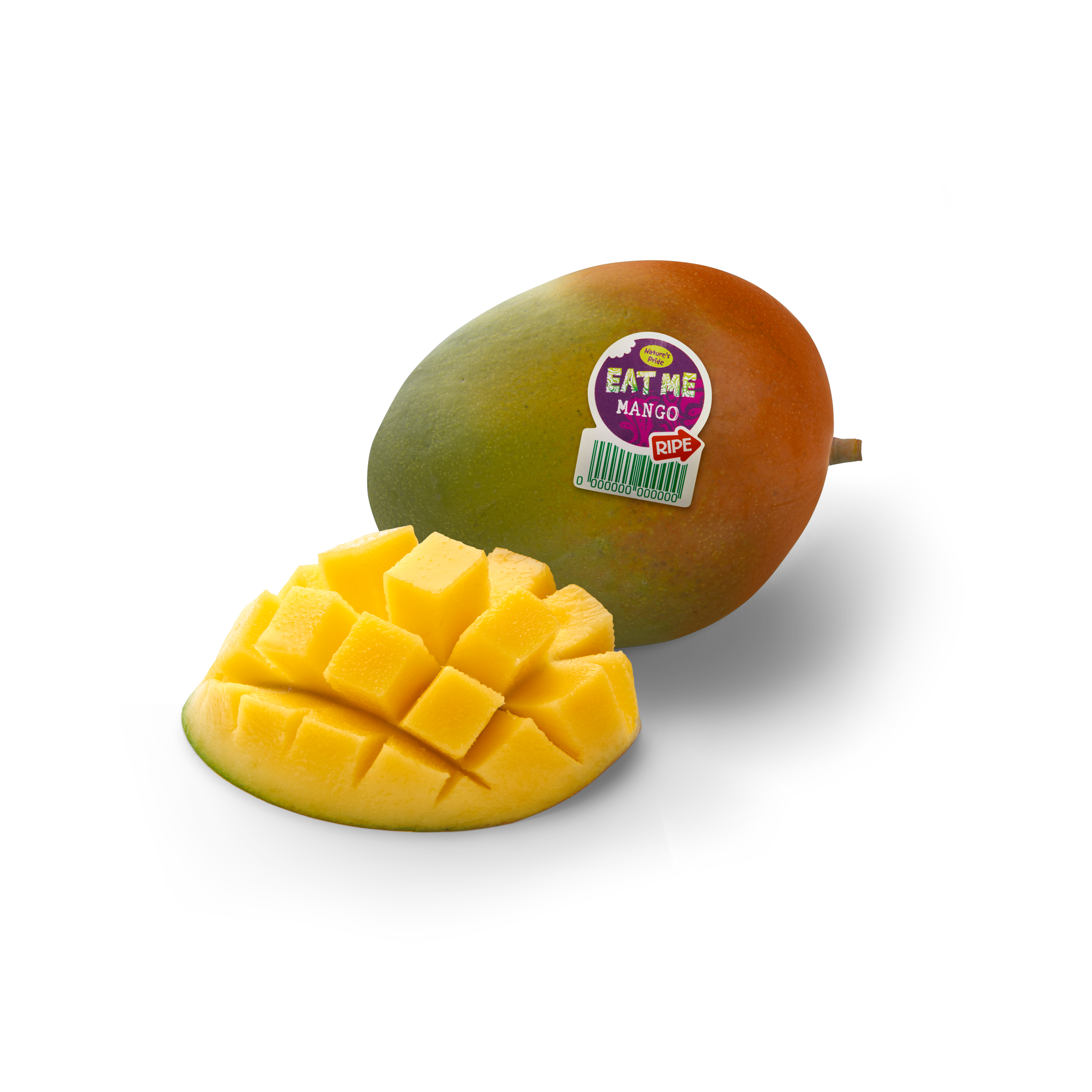 Mango met halve gesneden mango